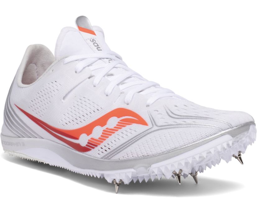 Women's Saucony Endorphin 3 Running Shoes White / Red | Singapore 108RVDW